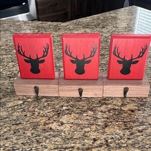 Red Deer Hook Decor